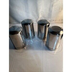 Duster/Shaker And Grated Cheese Shaker And Salt And Pepper Set(Stainless Steel)